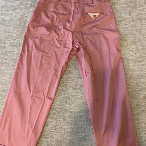 New Ted Baker Pants Size 4 US 10 Pink Saydii Deep Cuff Stretch Cotton Chino - Picture 6 of 10